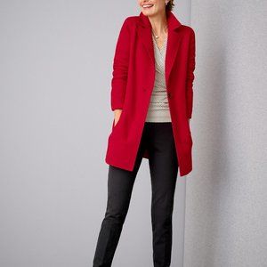 NWT Talbots Red Double face wool jacket in Size 18W Petite